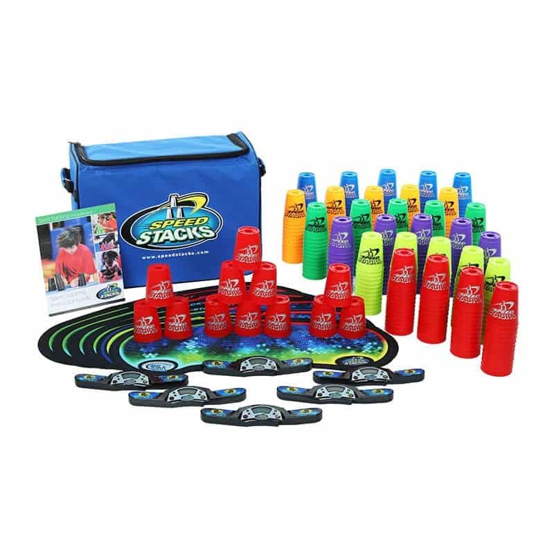 Complete set of speedstacking cards with cups, mat and timer. - Pegani